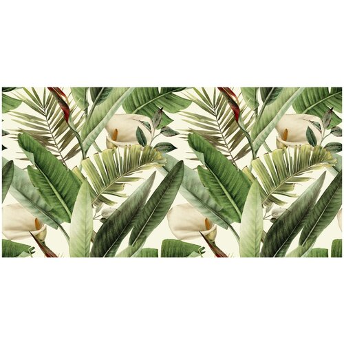 Фотообои Уютная стена Тропические растения 540х270 см Виниловые Бесшовные (единым полотном)