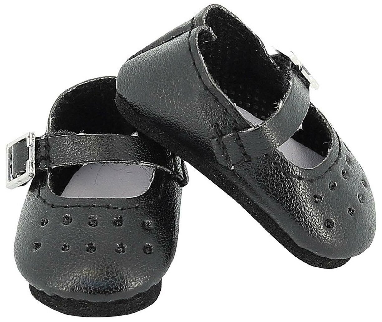 Petitcollin Black shoes (Черные сандалии для кукол Минуш 34 см)