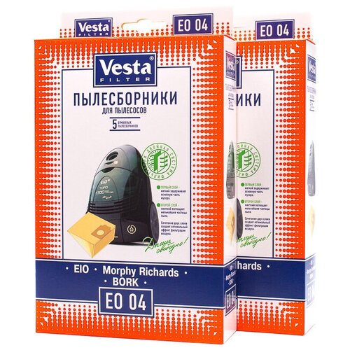 Vesta filter EO 04 Xl-Pack комплект пылесборников, 10 шт vesta filter mx 10 xl pack комплект бумажных пылесборников 10 шт