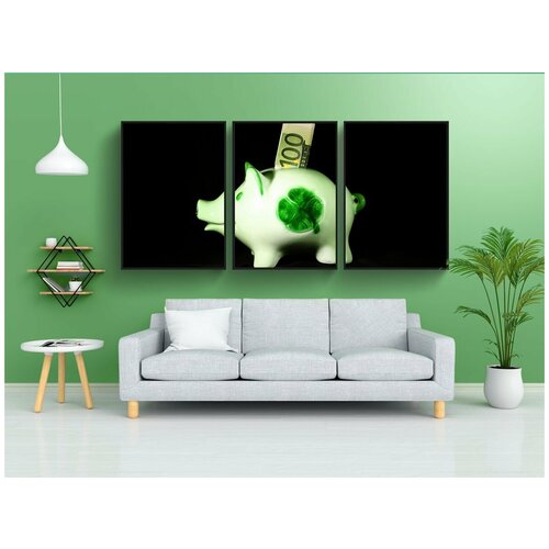 фото Набор модулных постеров для интерьера "деньги, копить, sparscwein" 60x90 см. в тубусе, без рамки lotsprints