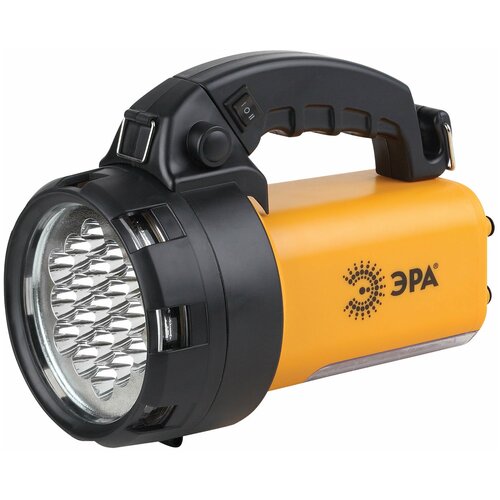 фото Фонарь-прожектор светодиодный эра pa-601 "альфа", 19xled + 24xled, аккумуляторный, заряд от 220v