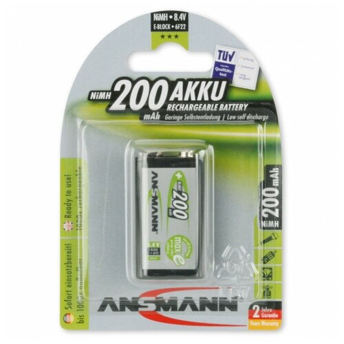 Аккумулятор Крона - Ansmann MaxE 200 mAh BL1 (1 штука) 5035342