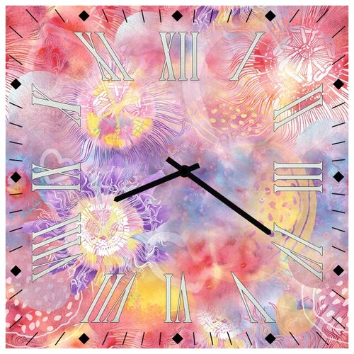 фото Svs настенные часы svs 3001795 фейрверочная абстракция