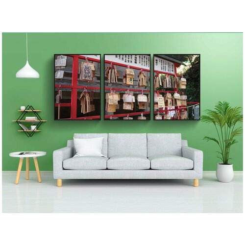 фото Набор модулных постеров для интерьера "япония, святыня, киото" 60x90 см. в тубусе, без рамки lotsprints