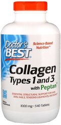 Doctor`s Best Doctor's Best Collagen Types 1 & 3 with Vitamin C (Коллаген тип 1 и 3 Vitamin C) 1000 мг 540 таблеток