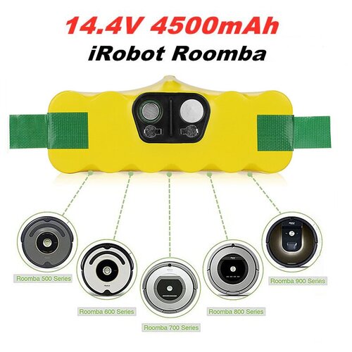 Аккумулятор для робота-пылесоса iRobot Roomba, 14,4V 4500 mAh Ni-MH Для Айробот Румба моделей 500, 510, 530, 540, 550, 560, 570, 580, 600, 700, R3 новая аккумуляторная батарея alx для пылесосов irobot roomba 500 600 700 900 li ion 14 4v 5200mah