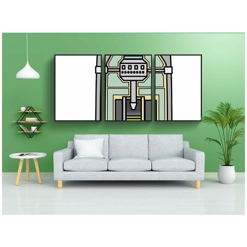 фото Набор модулных постеров для интерьера "атомная бомба, оружие, взрыв" 60x90 см. в тубусе, без рамки lotsprints