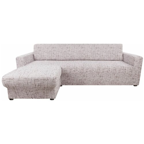 Чехол для мебели: Чехол на угловой диван левый угол универсальный на резинке "Тела" Страда