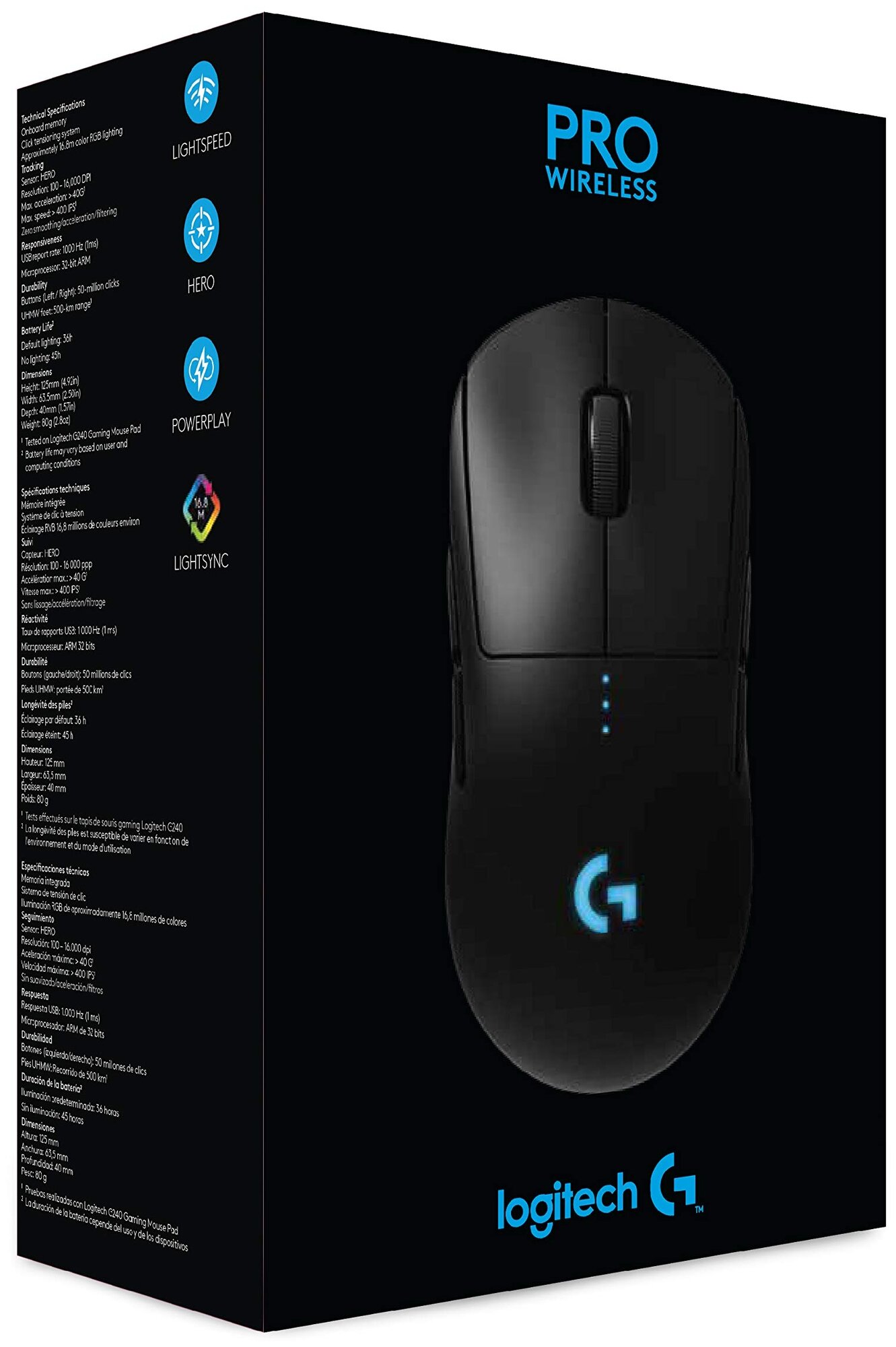 Беспроводная игровая мышь Logitech G Pro Wireless, black