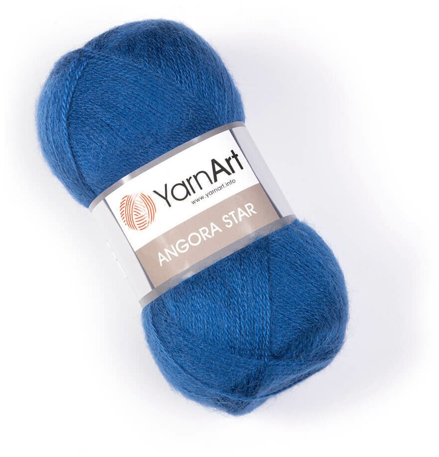 Пряжа YarnArt Angora Star (Ярнарт Ангора Стар) Нитки для вязания, 100г, 500м, 20% шерсть 80% акрил, цвет 551 джинсовый, 1 шт.