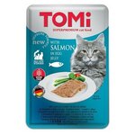 Паучи Tomi GF c лососем в яичном желе для кошек (100 г) - изображение