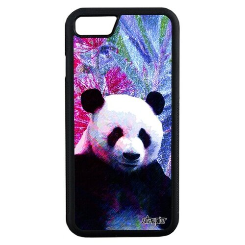 фото Ударопрочный чехол на мобильный // apple iphone 7 // "большая панда" дизайн китайский, utaupia, фуксия