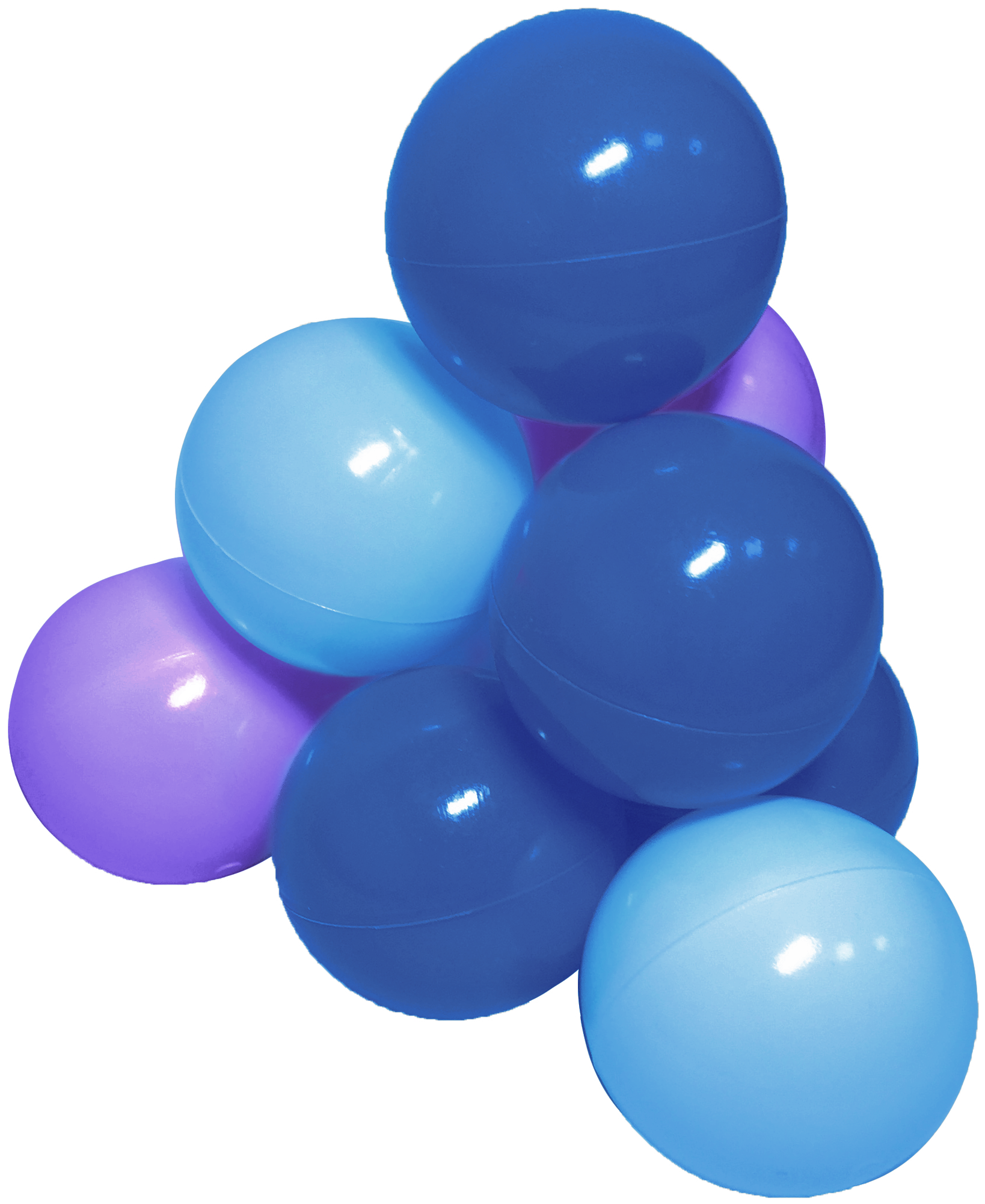 Комплект шариков Ночное небо (150 шт: синий, голубой, и фиолетовый) для сухого бассейна - фотография № 1