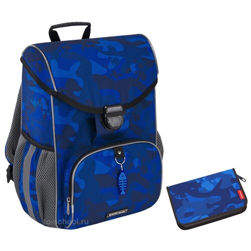 Erich Krause - ErgoLine 15L - Sea Camo - с пеналом erich krause ergoline 15l dinosaur park с пеналом