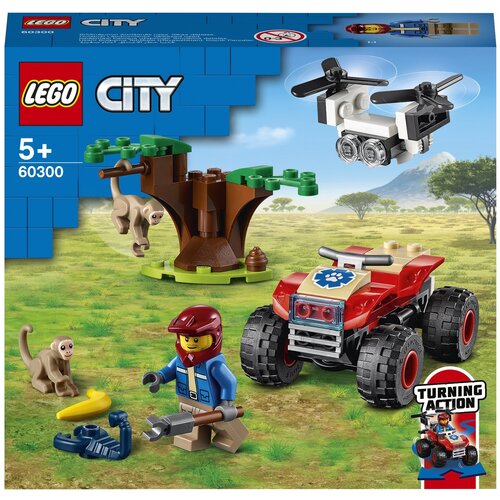 Конструктор Lego «Спасательный вездеход для зверей», 60300, 74 детали конструктор lego city спасательный внедорожник для зверей 60301