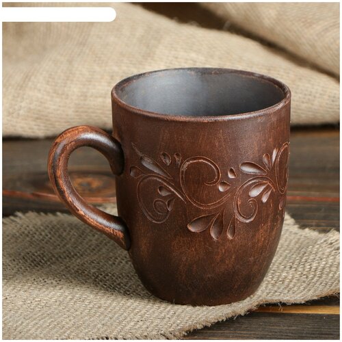 фото Кружка катан чай декор красная глина