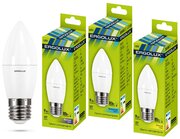 Светодиодная LED лампа Ergolux свеча C35 E27 9W(780lm 220°) 4500K 4K матов. 112x38 пластик/алюм. LED-C35-9W-E27-4K