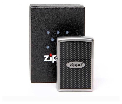 Зажигалка Zippo №205 Zippo Oval с покрытием Satin Chrome™, латунь/сталь, серебристая, матовая - фотография № 6