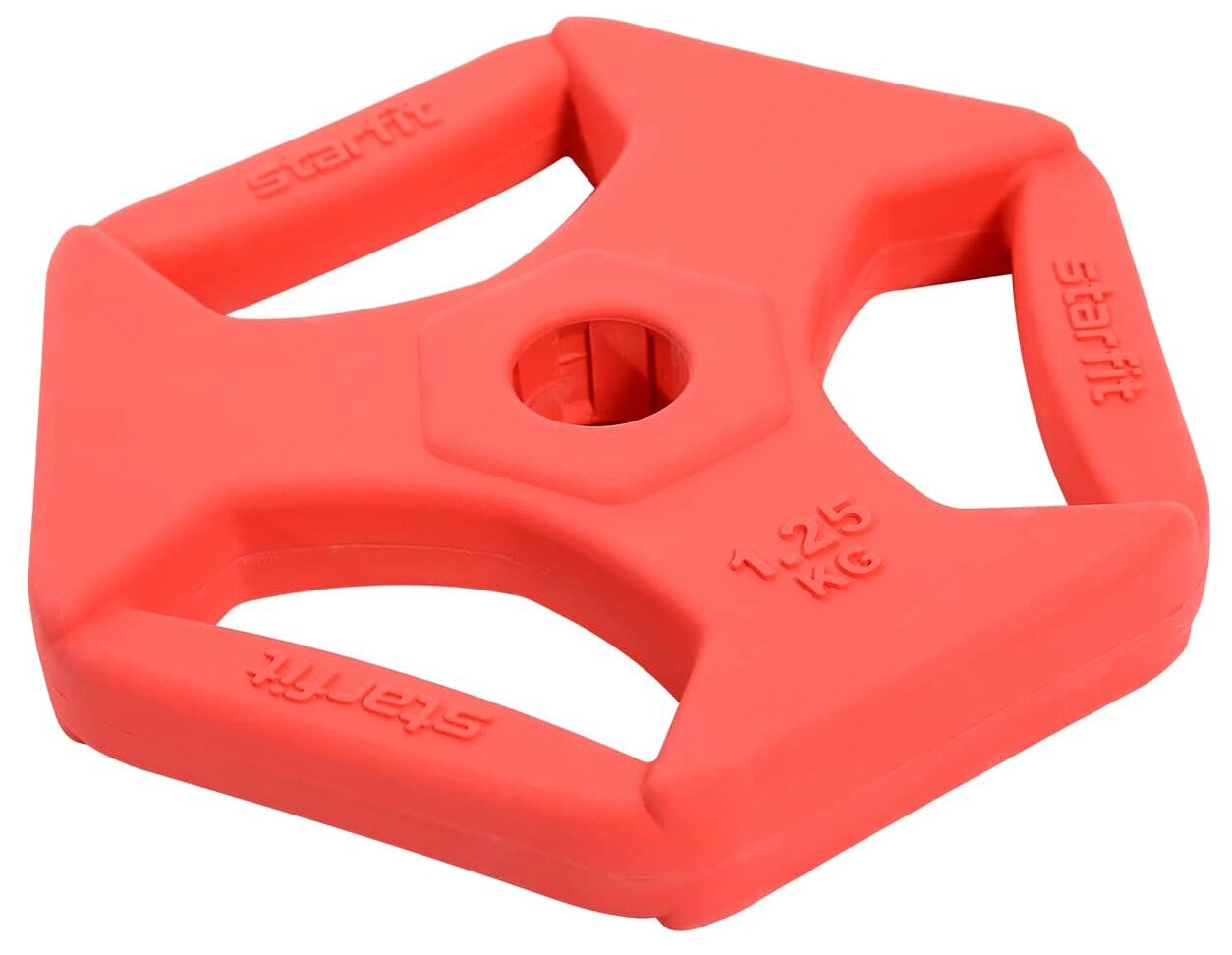 Диск Starfit BB-205 для гантели обрезин. 1.25кг красный (УТ-00016576) - фото №4