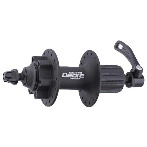 фото Втулка задняя shimano "deore m525a", 32 отверстия, 8/9ск, qr, 6- болт, цвет: черный. efhm525abzl