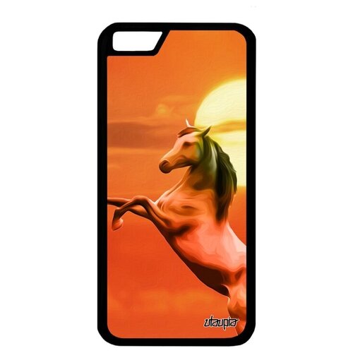 фото Противоударный чехол на телефон // iphone 6s // "лошадь" кобыла жеребенок, utaupia, оранжевый