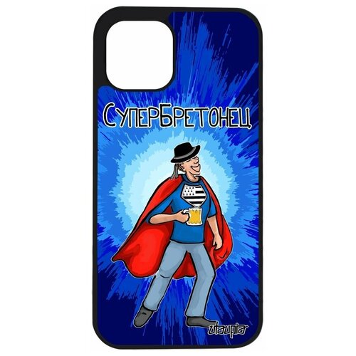 фото Чехол на apple iphone 12 pro, "супербретонец" веселый комичный utaupia