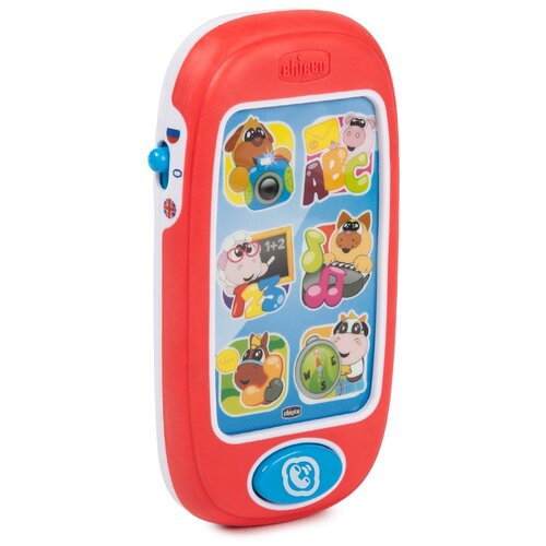 Игрушка Chicco телефон развивающая двуязычная Chicco Говорящий смартфон для детей от 6 месяцев до 3 лет на английском и русском языках