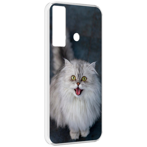 Чехол MyPads порода кошки британская длинная для Tecno Camon 17 задняя-панель-накладка-бампер