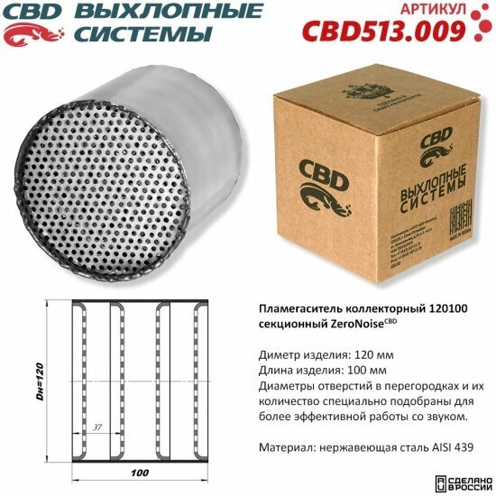 Пламегаситель коллекторный Cbd секционный, 513.009