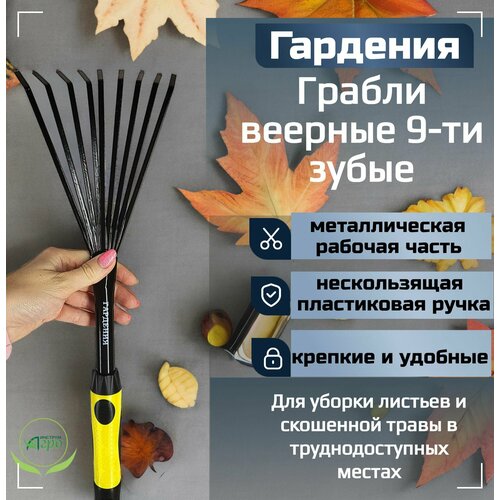 Грабли веерные 9-ти зубые Гардения