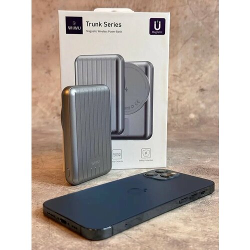 Wiwu Внешний аккумулятор Trunk Series Magnetic Wireless Power Bank PP02 5000mAh 5000 мАч серебристый 380000₽