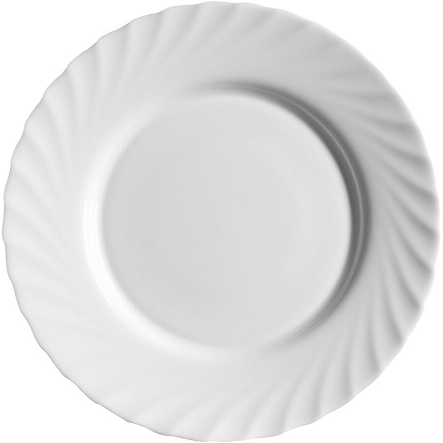 Комплект 6 шт. Тарелка "Trianon" круглая 24.5х24.5х2 см, белый, стекло, Arcoroc, D6890
