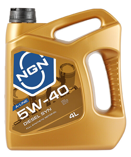 Масло моторное NGN A-Line Diesel SYN 5w40, синтетическое, 4л, артикул V272085330