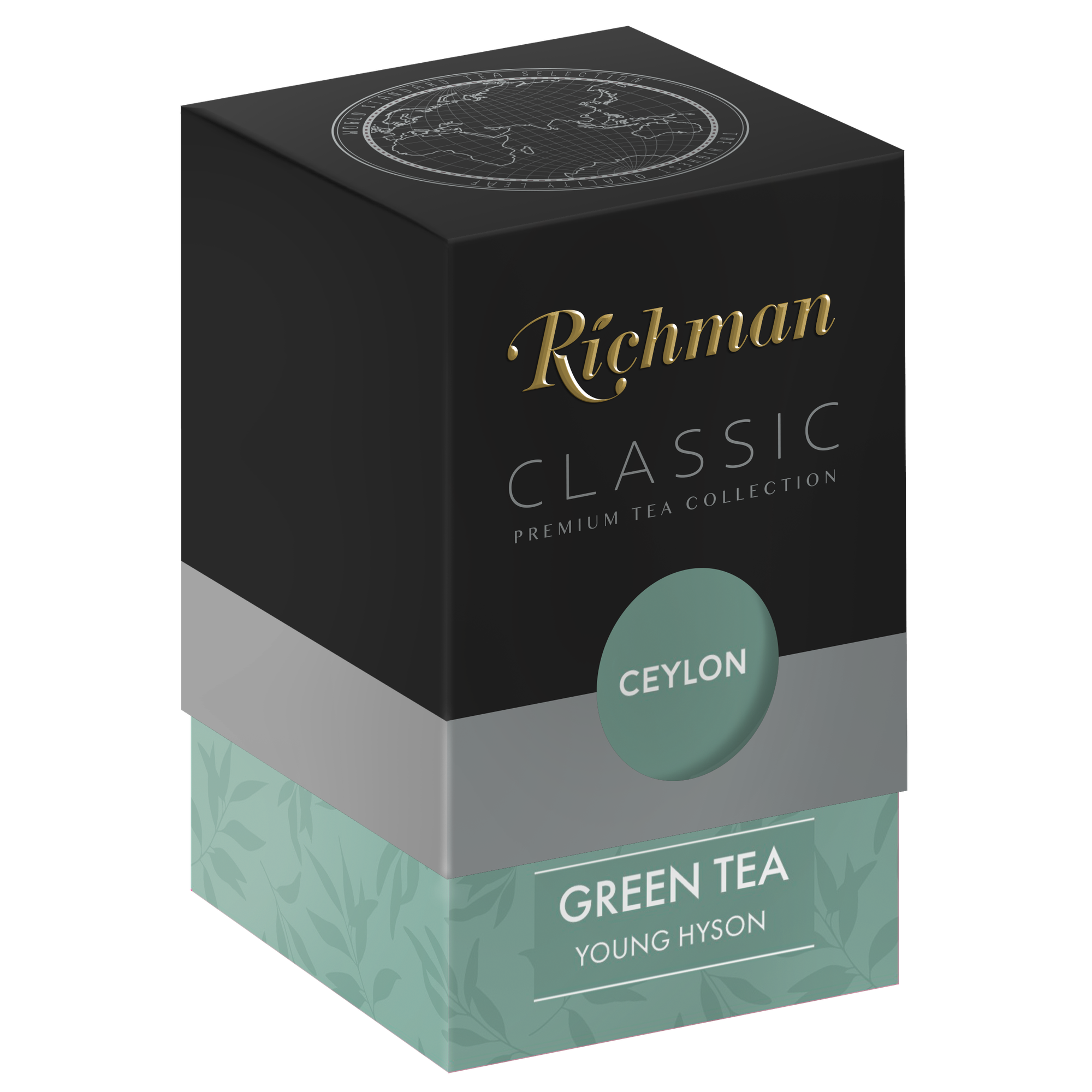 Чай Richman Classic зеленый крупнолистовой, стандарт "Young Hyson" YH 100г цейлон, картонная коробка