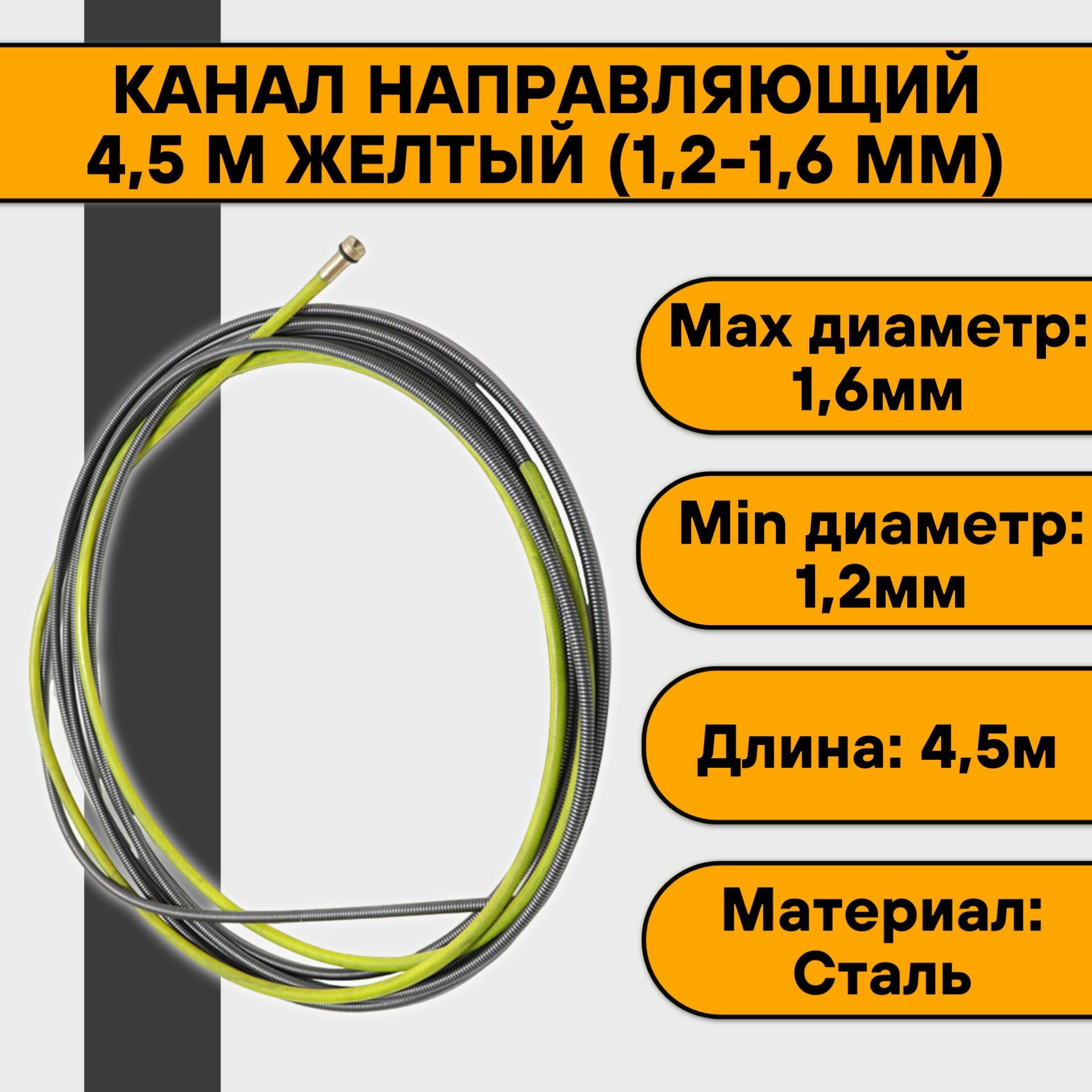 Канал направляющий 45 м желтый (12-16 мм)