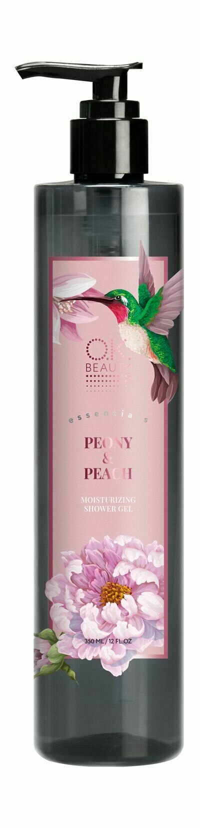 Увлажняющий гель для душа с ароматом пиона и персика / O.K.Beauty Essentials Peony& Peach Moisturizing Shower Gel