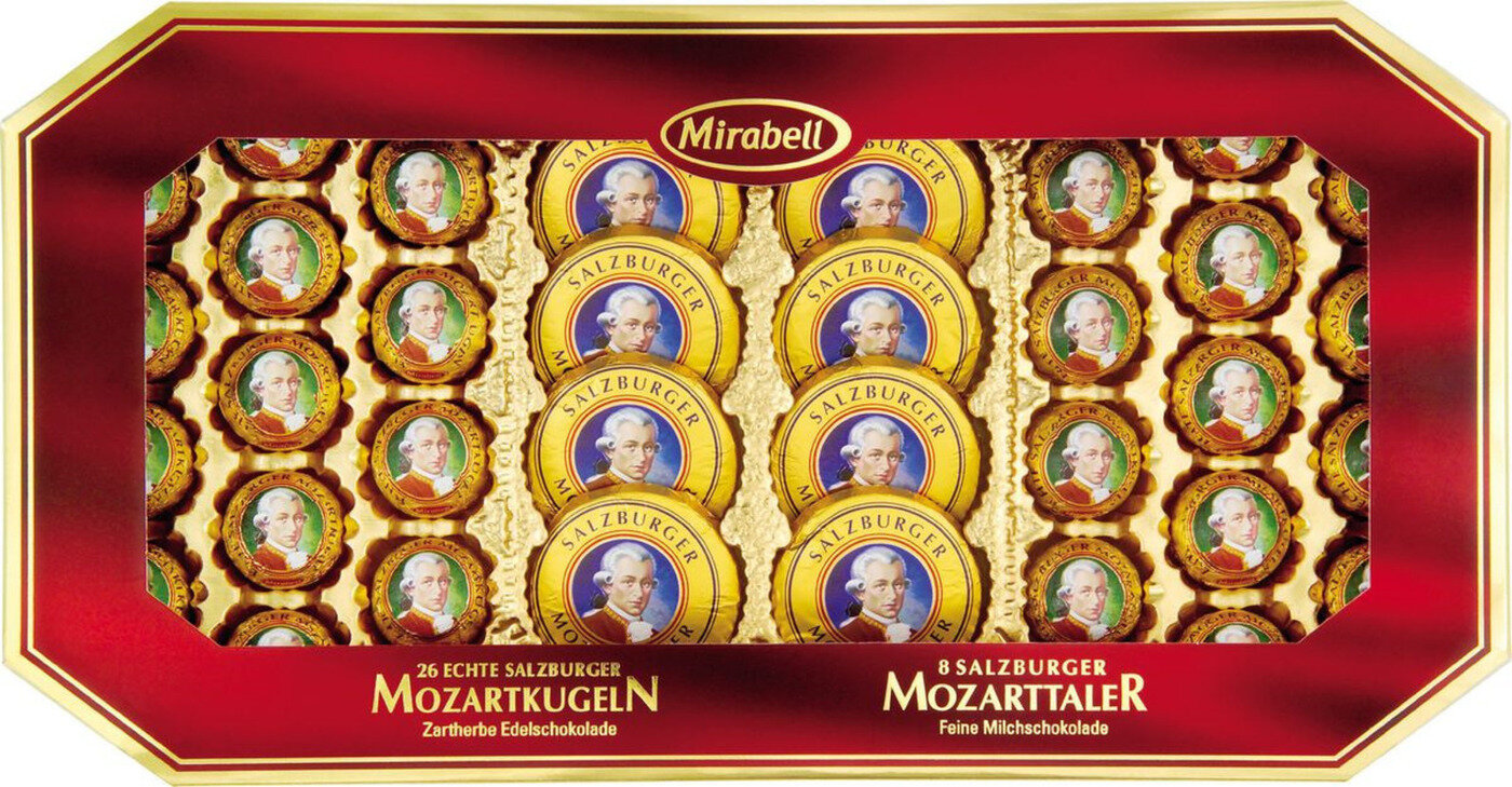 Конфеты шоколадные Mozart Mirabell ассорти, 600 г
