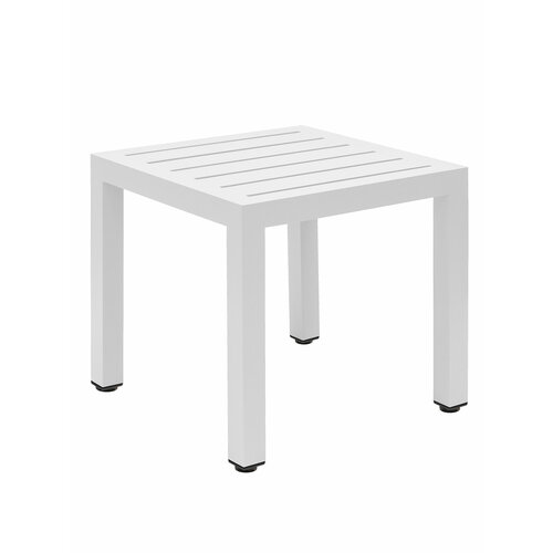 Стол кофейный уличный CAPRI, белый, 440х440х400 стол уличный кофейный октагон из металла и дпк 45х60х60 мебельпатио