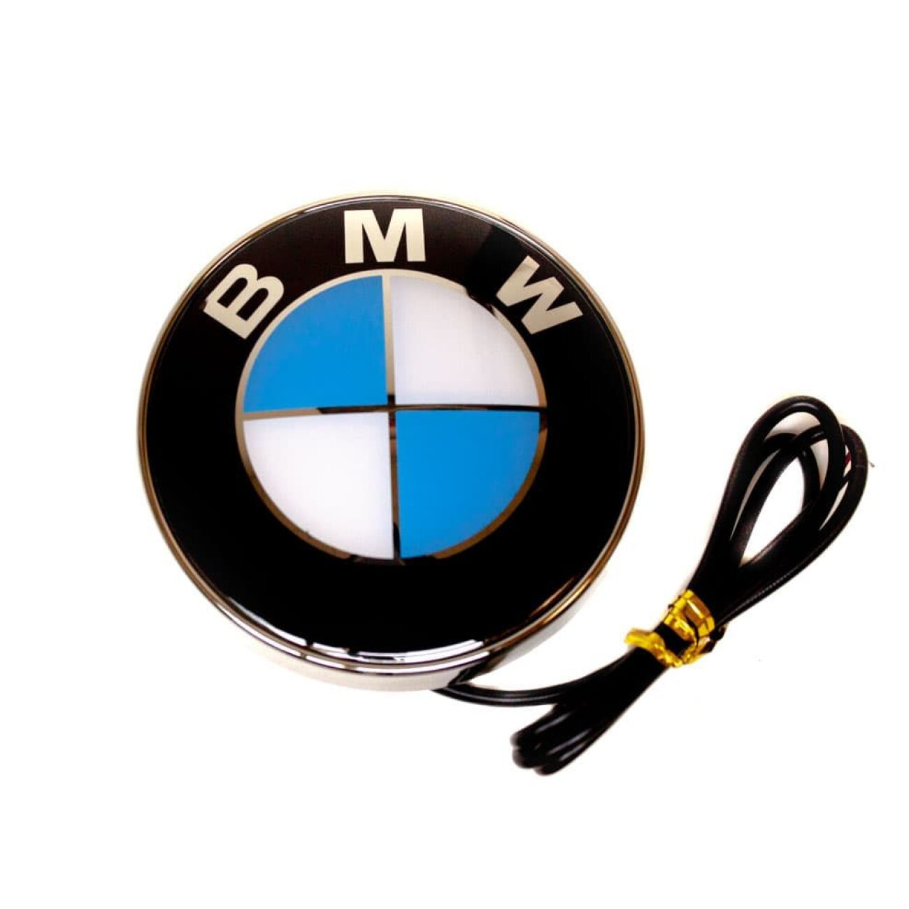 Эмблема на капот BMW LED 4D с красной подсветкой