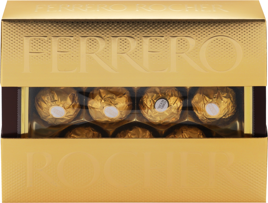 Конфеты FERRERO ROCHER из молочного шоколада с кремовой начинкой, 125г