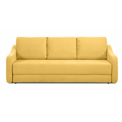 Диван-кровать раскладной PUSHE Иден велюр, желтый Simple 15