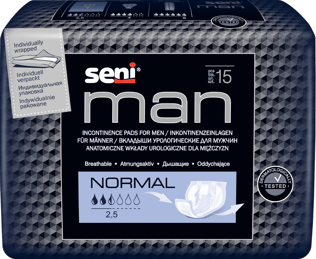 Вкладыши урологические SENI Man Normal, 15шт