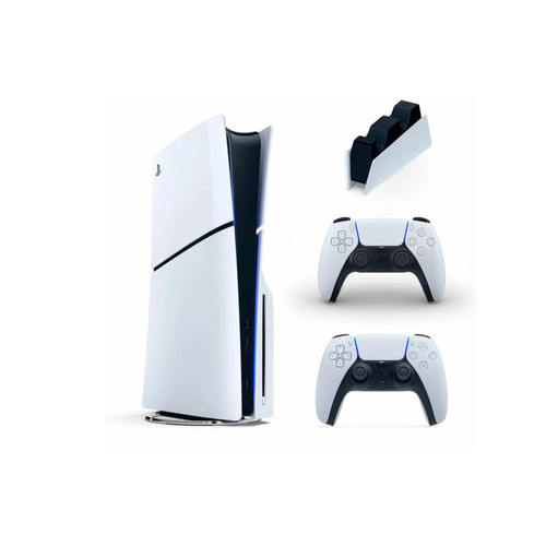 Игровая приставка Sony PlayStation 5 Slim, с дисководом, 1000 ГБ SSD, без игр, белый sony игровая приставка sony playstation 5 slim blue ray 1tb white cfi 2016a корея