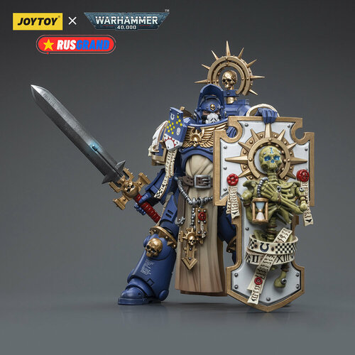 Подвижная фигурка JOYTOY Warhammer 40000 Ultramarines Primaris Captain with Relic Shield and Power Sword