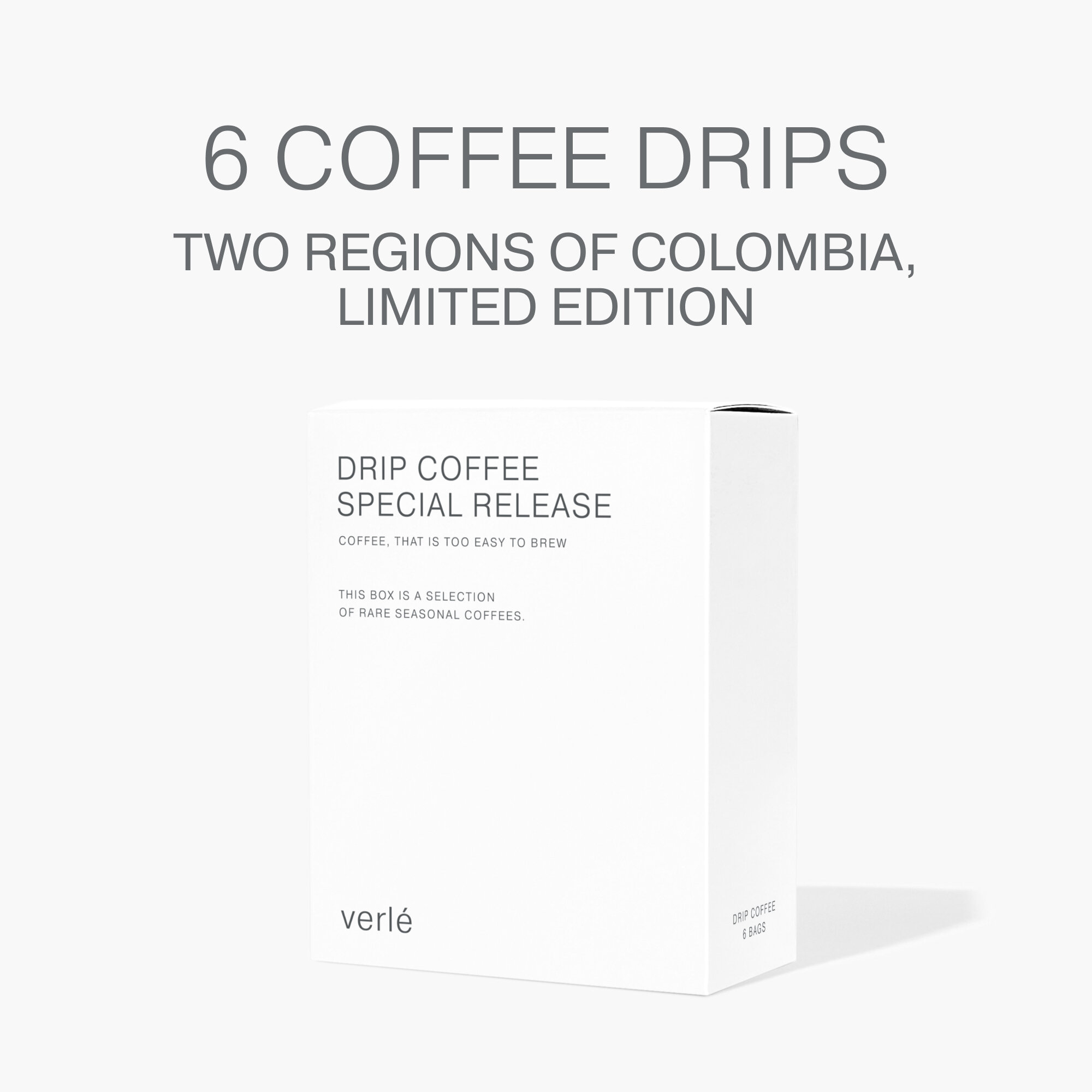 Кофе молотый в дрип-пакетах Verle DRIP BOX SPECIAL RELEASE 6шт. * 11г.
