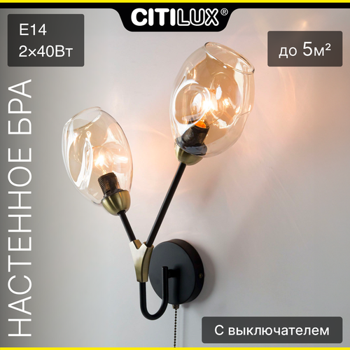 Citilux Монтана CL117325 Бра с выключателем Чёрное