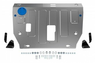 Защита картера + КПП, крепеж, RIVAL, Алюминий, Haval Dargo 2022-, V - 2.0, (арт. 333.9424.1)