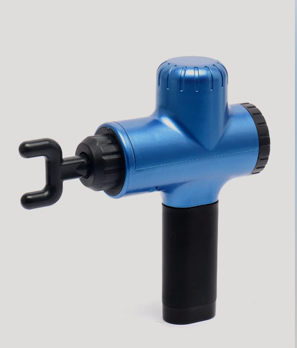 Изображение товара Перкуссионный массажер для тела/ 4 насадки/ 6 скоростей/ синий