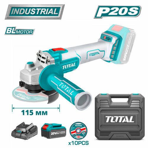 Углошлифмашина аккумуляторная TOTAL TAGLI2011587 14199₽