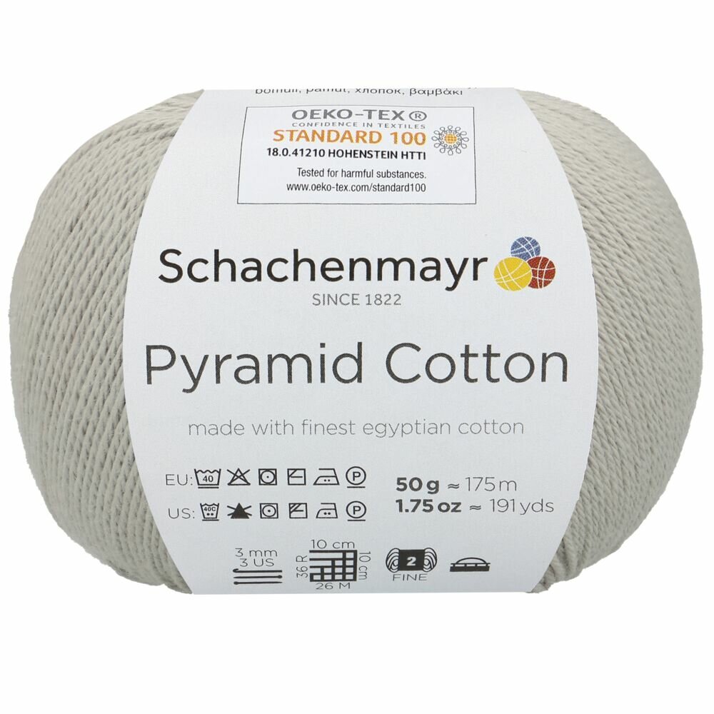 Пряжа для вязания Schachenmayr Pyramid Cotton (00090 Silber)